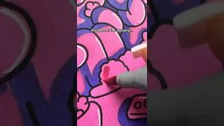 Thumbnail: Drawing, but I Can Only Use 2 Colors…(Marker Challenge) #shorts