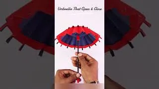 Thumbnail: This Paper Umbrella Actually Opens & Closes! 😍🌂☂️ #shorts #diy #craft