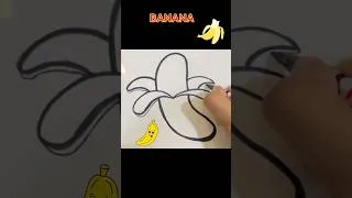 Thumbnail: Cute BANANA🍌 Drawing #art #banana #drawing #easydrawing #howtodraw