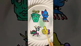 Thumbnail: Don't scroll, Cat Women checking who didn't like💀| Artfull Answers #shorts #floatingpen #tindin #art