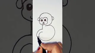 Thumbnail: Monkey Ka Drawing Vidio From 3 🥰 #shorts #drawing