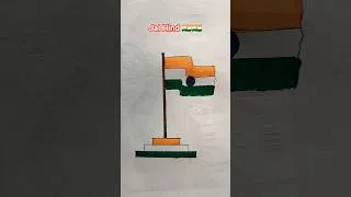 Thumbnail: indian flag drawing/ 15 August drawing/ happy independence day drawing easy/ how to draw a flag