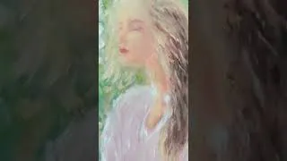 Thumbnail: Oil Painting On Canvas by Wided 🌹 #oilpainting_#youtubeshort_#art_#shorts