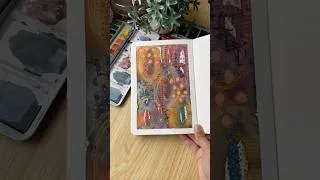 Thumbnail: Bold abstract mixed media watercolor painting #abstractart #mixedmartialarts #trendingshorts #shorts