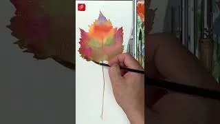Thumbnail: Simple maple leaf watercolor - Huang youwei #painting, #watercolor, #aquarelle