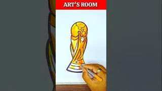 Thumbnail: How to Color FIFA World Cup 2026 Trophy 🏆🎨 | Easy Coloring Tutorial #shorts