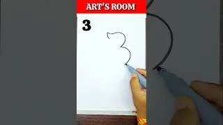 Thumbnail: Easy Maple Leaf Drawing Using Number 3 #shorts #artsroom