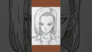 Thumbnail: Android 18 drawing from Dragon Ball Super #android18 #anime #short #drawing #dragonballsuper