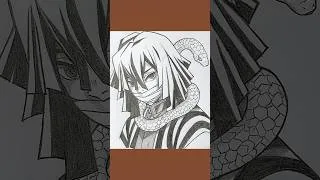 Thumbnail: Obanai Iguro drawing from Demon Slayer #obanai #shorts #drawing #demonslayer #anime