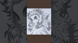 Thumbnail: Rengoku drawing from Demon Slayer #drawing #demonslayer #anime #rengoku #shorts
