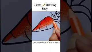 Thumbnail: How to draw Carrot step by step| Easy Carrot drawing#carrotdrawing#shorts#shortvideo#easydrawing