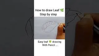 Thumbnail: How to draw Leaf 🌿 step by step| Easy Leaf drawing easy
