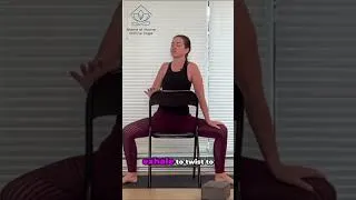 Thumbnail: Chair Yoga Twist with Christina Raskin #shorts