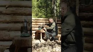 Thumbnail: Trip to my forest hut - Pasta with Shrimps 🍝🍤😋