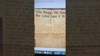 Thumbnail: My Grandfather's 1966 Cryptid Encounter w/ Newspaper Article - Submission by Autumn