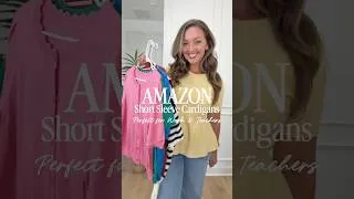 Thumbnail: Amazon Short Sleeve Cardigans Perfect for Work & Teachers 💗Shop through the link in my profile!
