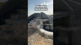 Thumbnail: POOL UPDATE ~ END OF WEEK 6 // grotto and slide is almost done #freeformpool