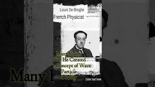 Thumbnail: Louis de Broglie The French Scientist #france #physics #history #viral #alberteinstein#upsc