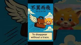 Thumbnail: Chinese idiom, disappear without any trace "Bu Yi Er Fei"  #easychineseidiom  #learnchineseidiom