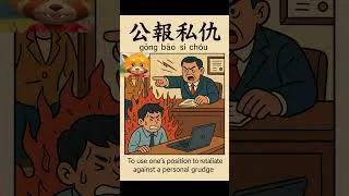 Thumbnail: Chinese idiom, revenge private grudge at work"Gong Bao Si Chou" #easychineseidiom #learnchineseidiom