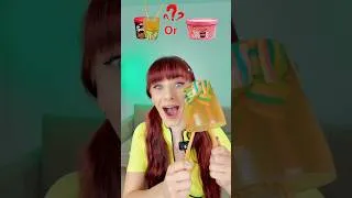 Thumbnail: ASMR Gummy Ramen VS Real Ramen Food Challenge #eatingsounds
