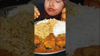 Thumbnail: BIGBITES EATING FISH CURRY WITH RICE  #shorts #asmr #mukbang #indianfood #viralvideo