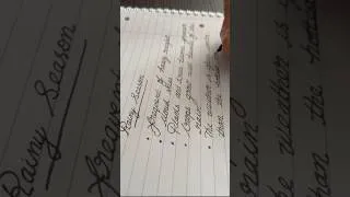 Thumbnail: Writing Rainy Season #shorts #handwriting #cursive #calligraphy #writing #fyp #rain