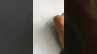 Thumbnail: Writing Words in Cursive #shorts #writing #words #handwriting #cursivewriting #calligraphy #fyp