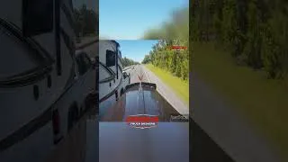 Thumbnail: RV Hits Semi-Truck’s Mirror During Unsafe Lane Change