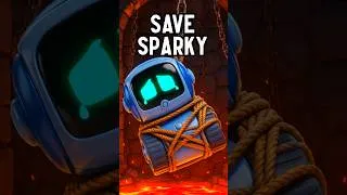 Thumbnail: HURRY SAVE SPARKY! 🤖🙀