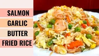 Thumbnail: Quick And Easy Salmon Garlic Butter Fried Rice ❤️ | #shorts | Aunty Mary Cooks 💕