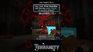 Thumbnail: Can I beat Trial Guardian with just a Laser Pointer? | "Can I beat X" Episode 2 #terramity #mc #mod