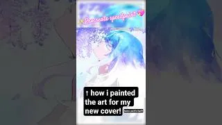 Thumbnail: how i painted my new cover art! (first time painting)🎨🖌  speedpaint (point-blank love) #art #vtuber
