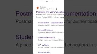 Thumbnail: What is Postman #shorts