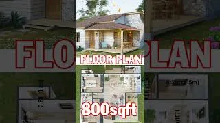 Thumbnail: Small House Design 800 Sqft (74m2) #smallhousedesign  #home #floorplan
