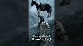 Thumbnail: Unsanctioned Horse Stacking! #skyrim #skyrimfunny #skyrimse #skyrimspecialedition #skyrimmods