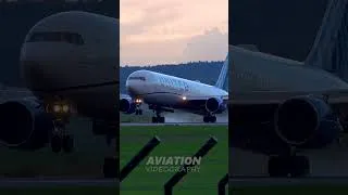Thumbnail: UNITED Airlines BOEING 767 ARRIVES into ZRH #shorts