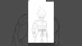 Thumbnail: how to Draw Goku Super Saiyan | Anime Drawing | #shorts