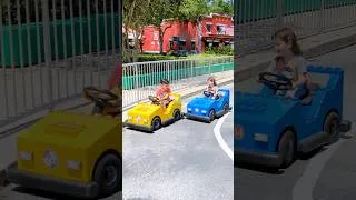 Thumbnail: LEGO CAR RACING! Wheels on the car #nurseryrhymes #wheelsonthebus #shorts