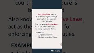 Thumbnail: Substantive Laws & Procedural Laws