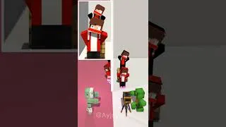 Thumbnail: JJ & JJ Sister Wall Playing Tutorial 😳😰 - Maizen Minecraft Animation #maizen #shorts