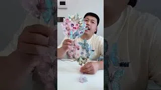 Thumbnail: Butterfly Fan Decore 😍 DIY Crystal Butterfly Fan Craft! 🪭#shorts #funny #craft #diy