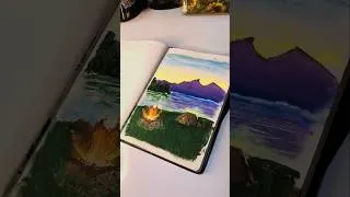Thumbnail: peaceful scene, painted with passion 🌄🎨 | #shorts