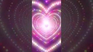 Thumbnail: #Shorts Heart Tunnel Background🌈Neon Heart Light dots│Screensaver│Room Lighting Background
