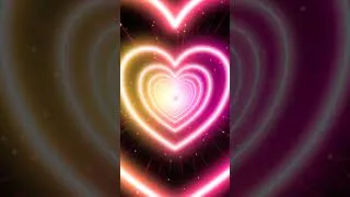 Thumbnail: #shorts Neon Heart Tunnel Background | LED Lights Heart Wallpaper Background Video