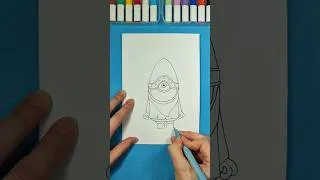 Thumbnail: How to draw a New Minion from Minions & Monsters 🥸🐙#drawing #tutorial #cartoon #funny #art #minions