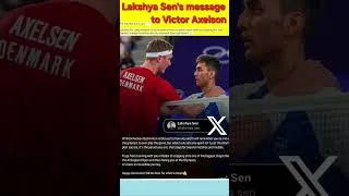 Thumbnail: #lakshyasen message to #victor  Axelson , after  announcement retirement #badmintonlovers