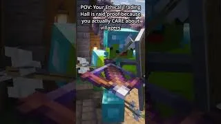 Thumbnail: A Raid Proof Ethical Trading Hall #minecraft #tradinghall #villagers #minecrafttutorial #shorts