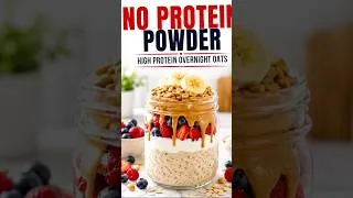 Thumbnail: 30g Protein Overnight Oats 🍌 No Protein Powder! #shorts