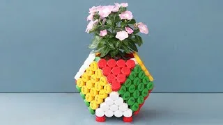Thumbnail: (#Shorts) New Idea Trailer "Recycling Bottle Caps To Make Beautiful Flower Pots"